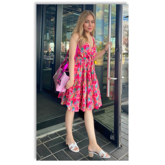 Colorful Short A-line Dress - Picture 2 of 8